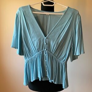 Powder blue blouse NEW